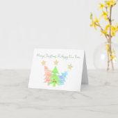 Kerstmis Vouwbare Wenskaart Kaart (Gele Bloem)