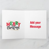 Kerstmis Vouwbare Wenskaart Kaart (Binnen)