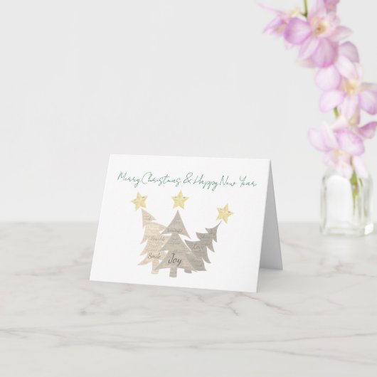 Kerstmis Vouwbare Wenskaart Kaart (Orchidee)