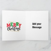 Kerstmis Vouwbare Wenskaart Kaart (Binnen)