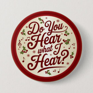 Kerstmis Vraag Knop Ronde Button 7,6 Cm