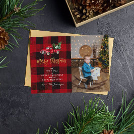 Kerstmis vrachtwagen & Buffalo geruite foto V
