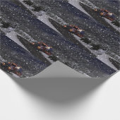 Kerstmis vrachtwagen cadeaupapier (Hoek)