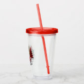 Kerstmis vrachtwagen en bomen acryl drinkbeker (Links)
