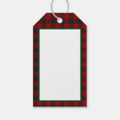Kerstmis vrachtwagen en bomen gepersonaliseerd cadeaulabel (Achterkant)
