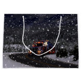Kerstmis vrachtwagen groot cadeauzakje (Voorkant)
