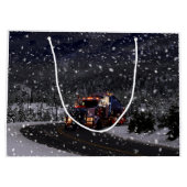 Kerstmis vrachtwagen groot cadeauzakje (Achterkant)