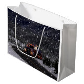 Kerstmis vrachtwagen groot cadeauzakje (Voorkant Gekanteld)