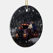 Kerstmis vrachtwagen keramisch ornament (Rechts)