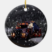 Kerstmis vrachtwagen keramisch ornament (Achterkant)
