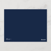 Kerstmis Vrede en Typografie Foto (blauwe rug) Briefkaart (Achterkant)