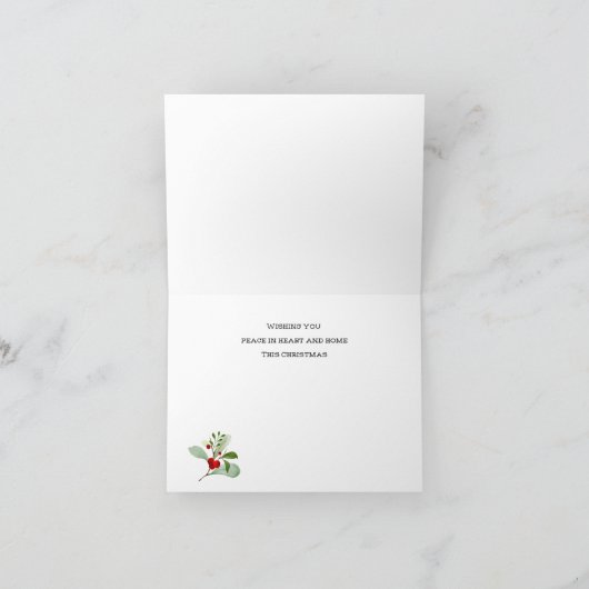 Kerstmis Vrede & Goodwill Feestdagen Kaart (Binnen)