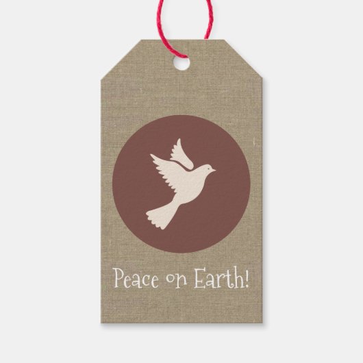 Kerstmis: "Vrede op aarde" Cadeaulabel (Voorkant)