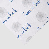Kerstmis Vrede op Aarde Strand Zand Dollar Patter Tissuepapier (Detail)