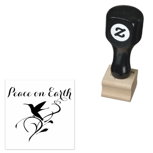 Kerstmis - Vrede voor vogels op aarde Rubberstempel (Gestempeld)