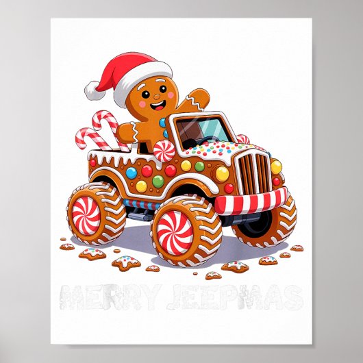 Kerstmis Vreselijk Licht Rendier Jeep Kerstmis _1 Poster (Voorkant)
