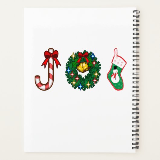 Kerstmis Vreugde Decoraties Eenvoudig Modern Minim Planner (Achterkant)