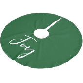 Kerstmis Vreugde Emerald Groen Script Typografie Kerstboom Rok (Gekanteld)