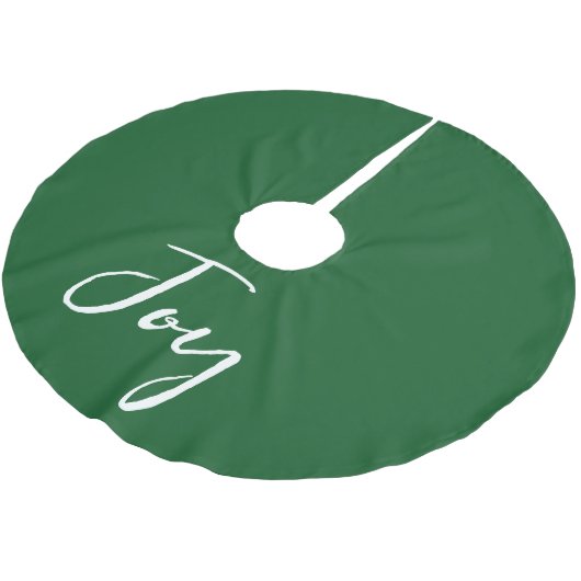 Kerstmis Vreugde Emerald Groen Script Typografie Kerstboom Rok (Gekanteld)