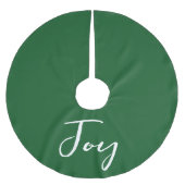 Kerstmis Vreugde Emerald Groen Script Typografie Kerstboom Rok (Voorkant)