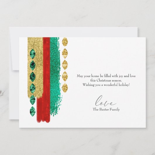 Kerstmis Vreugde Fotokaart Kaart (Achterkant)