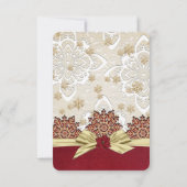 Kerstmis Vreugde Goud Lint Opslaan van de datum Save The Date (Achterkant)