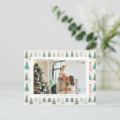 Kerstmis Vreugde Kerstmis Familie Foto Feestdagenkaart (Staand voorkant)