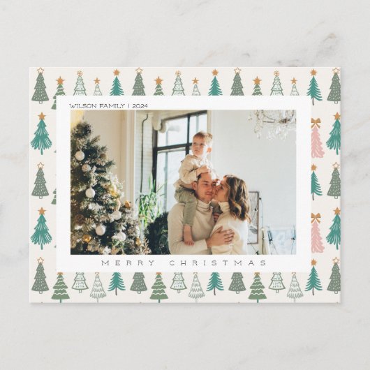 Kerstmis Vreugde Kerstmis Familie Foto Feestdagenkaart (Voorkant)