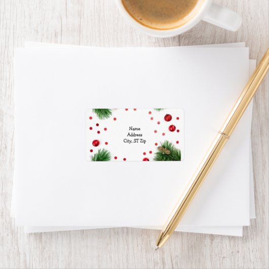 Kerstmis Vreugde Retouradres Labels (Insitu)