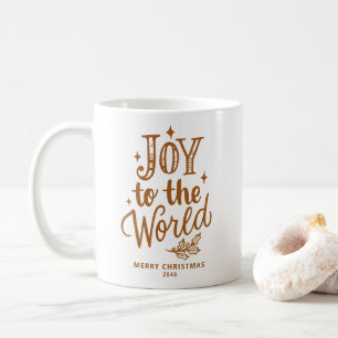 Kerstmis vreugde voor de wereld Gebrande oranje le Koffiemok