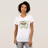 Kerstmis VREUGDE VOOR DE WERELD T-shirt (Voorkant volledig)