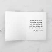 Kerstmis Vreugde Vrede Liefde Familie Foto op maat Kaart (Binnen)