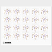 Kerstmis Vreugde Vreugde Vreugde Typografie Kunst Vierkante Sticker (Vel)