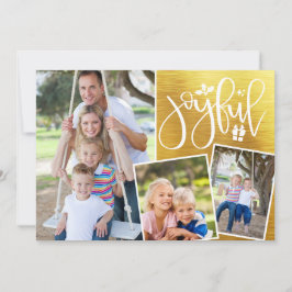 Kerstmis Vreugdevolle Moderne Metallic Goud Drie F