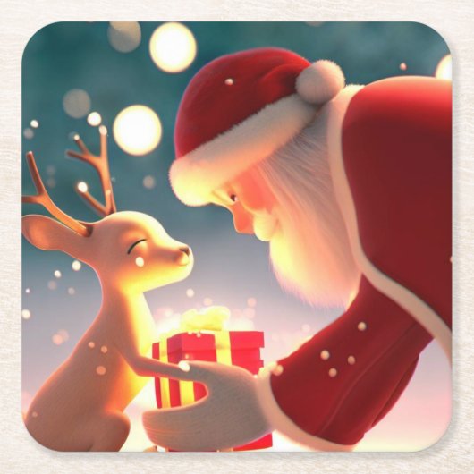 Kerstmis Vriendelijkheid 1 Kartonnen Onderzetters (Voorkant)