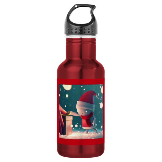 Kerstmis Vriendelijkheid 3 Waterfles (Voorkant)