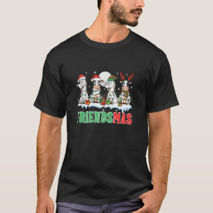 Kerstmis Vrienden Groep Kerstman Rendier Elf Paard T-shirt