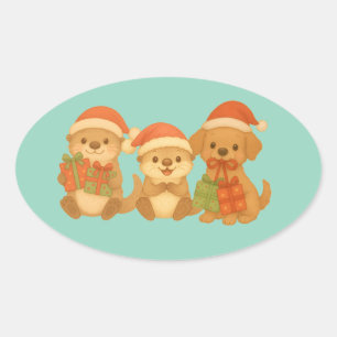 Kerstmis Vrienden Sticker