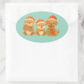 Kerstmis Vrienden Sticker (Tas)