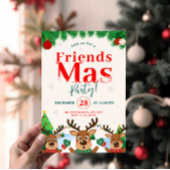 Kerstmis-vriendenfeest Kerstvakantiefeest Schattig Kaart