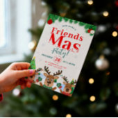 Kerstmis-vriendenfeest Kerstvakantiefeest Schattig Kaart