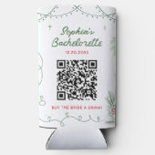 Kerstmis Vrijgezellenfeest Bruid Kan Koelers Seltzer Blikjeskoeler (Achterkant)