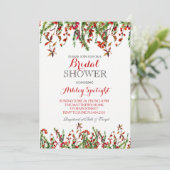 Kerstmis Vrijgezellenfeest Floral Kaart (Staand voorkant)