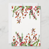 Kerstmis Vrijgezellenfeest Floral Kaart (Achterkant)