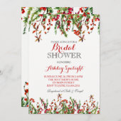 Kerstmis Vrijgezellenfeest Floral Kaart (Voorkant / Achterkant)