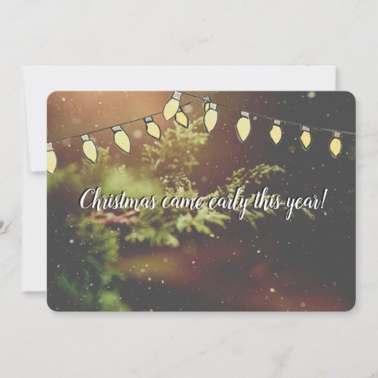Kerstmis vroeg verwacht kerstkaart (Voorkant)