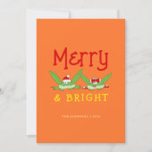 Kerstmis vrolijk en fel feestdagenkaart (Voorkant)