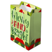Kerstmis vrolijk en fel medium cadeauzakje (Achterkant Gekanteld)