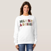 Kerstmis vrolijk en fel sweatshirt (Voorkant volledig)