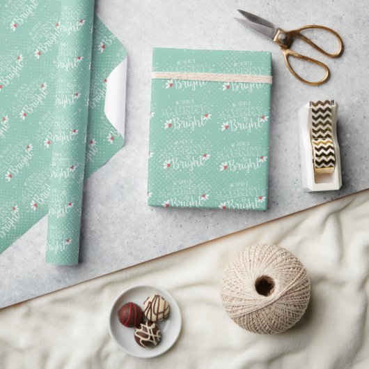 Kerstmis vrolijk en helder cadeaupapier (Crafts)